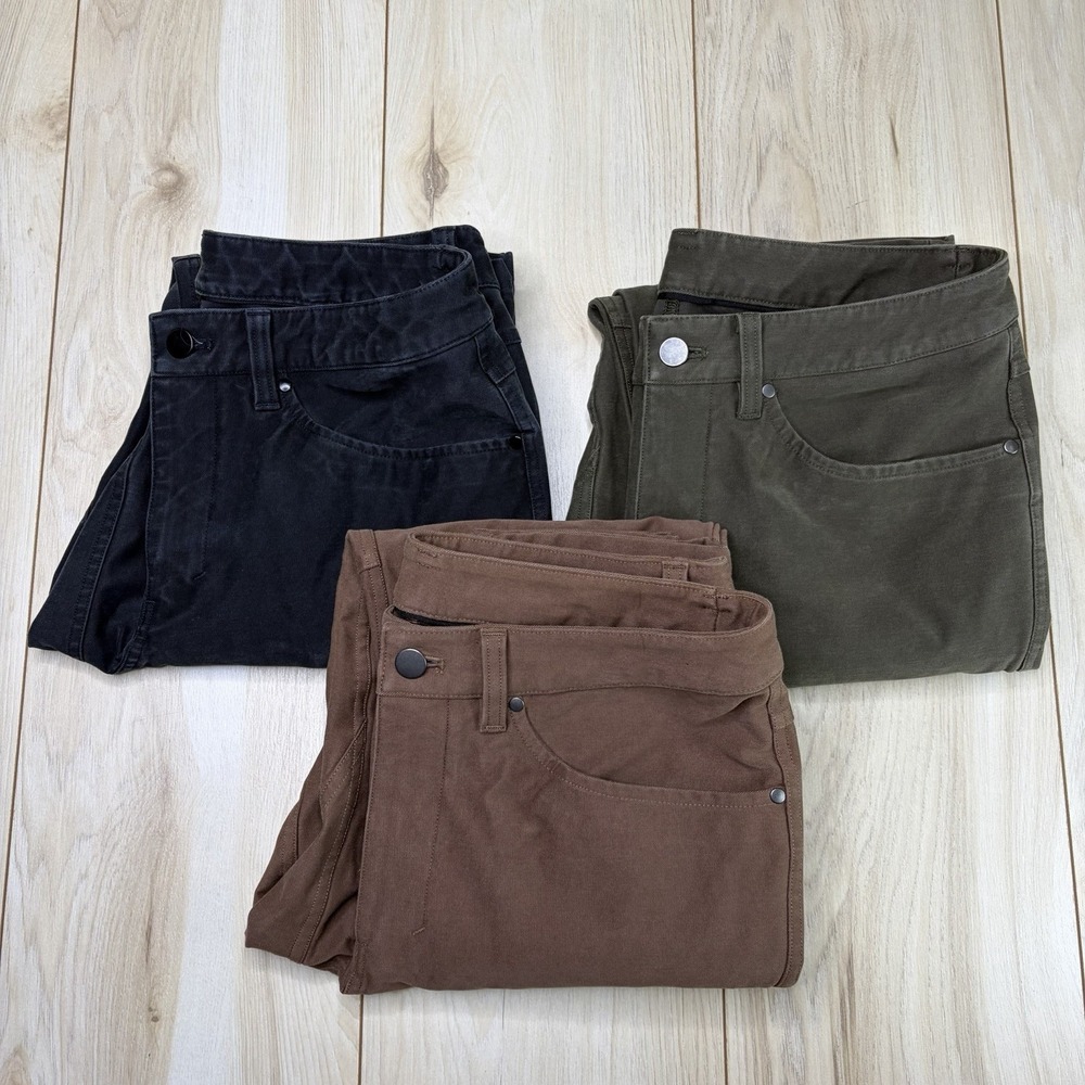 Lululemon ABC Utilitech Slim Fit 6 Pocket Pants Warpstreme Mens 30x30 Lot Of 3